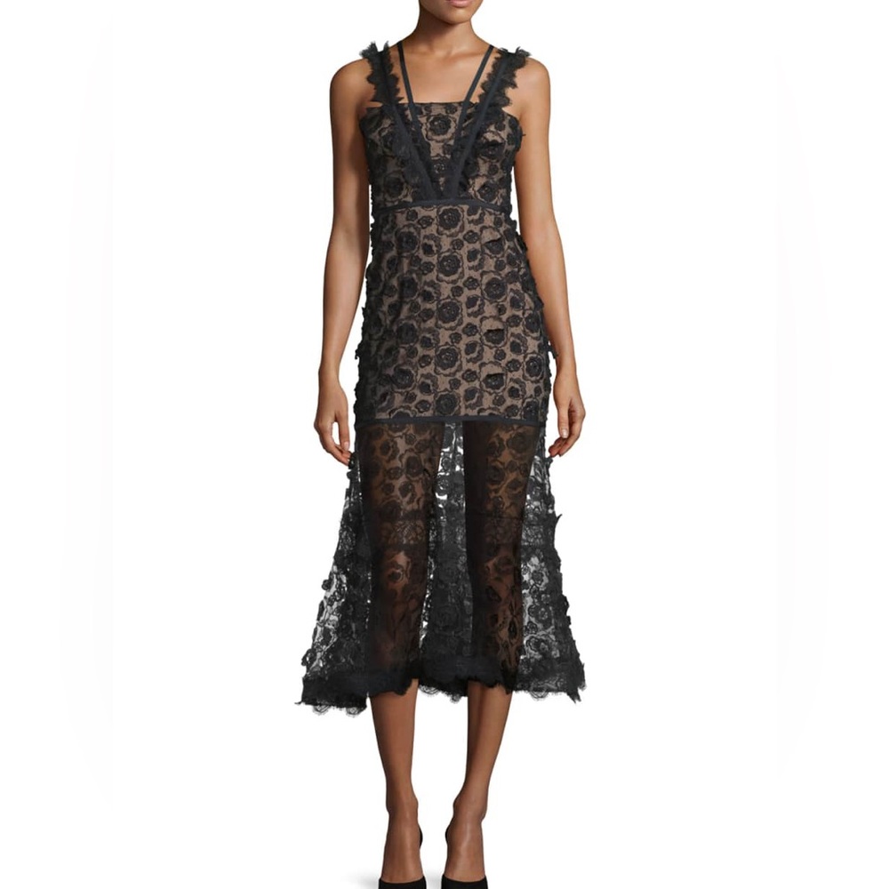 Alexis Lace Lorelle Black Dress